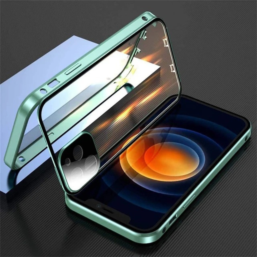 Privacy iPhone Magnetic Glass Phone Case With 360° Protection