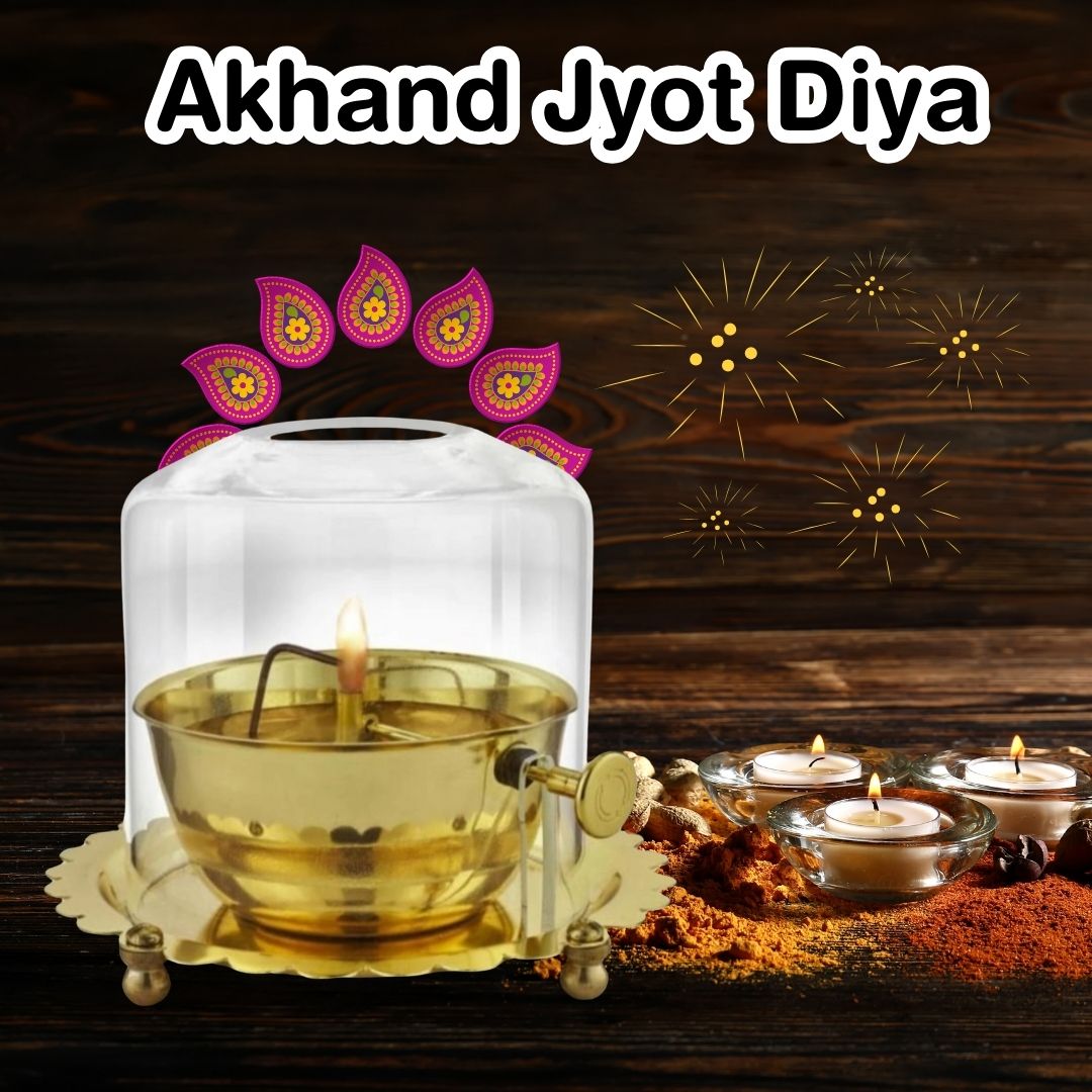 Shri Akhand Jyoti Diya Brass - Wick Lifting Lever