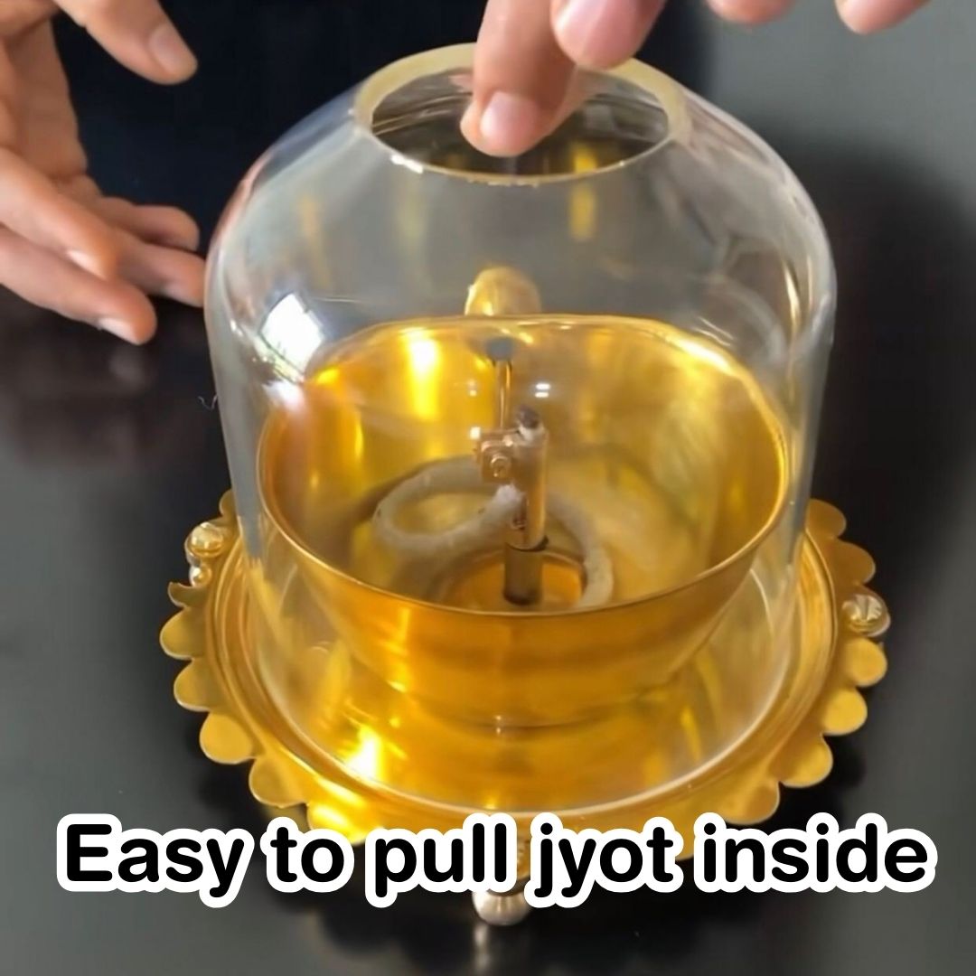 Shri Akhand Jyoti Diya Brass - Wick Lifting Lever