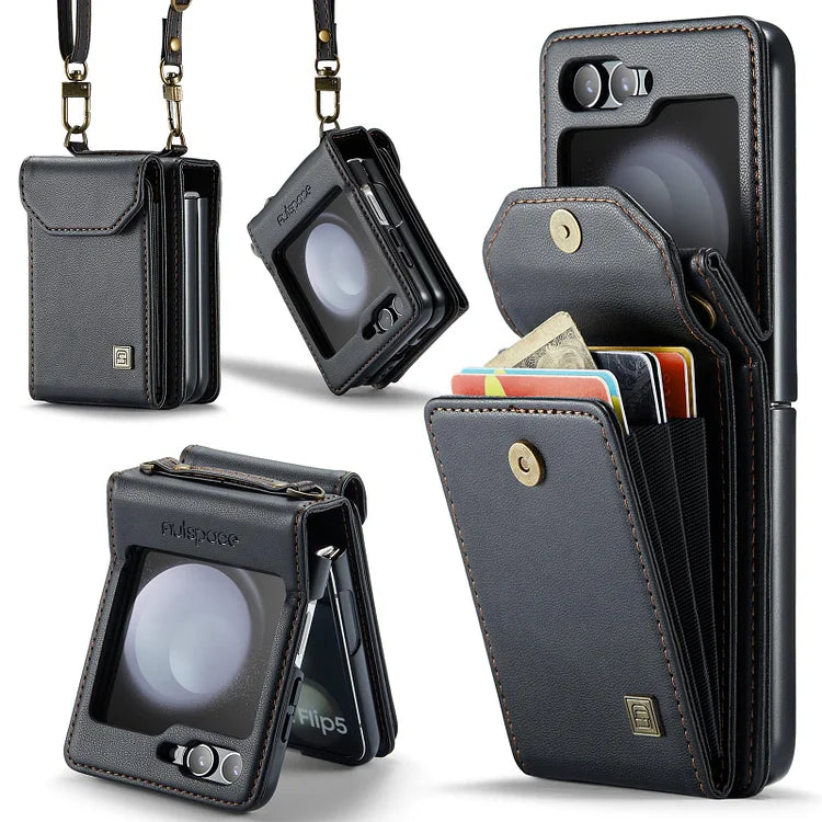 Samsung Z Flip/5/6 Folding Phone Case with Lanyard