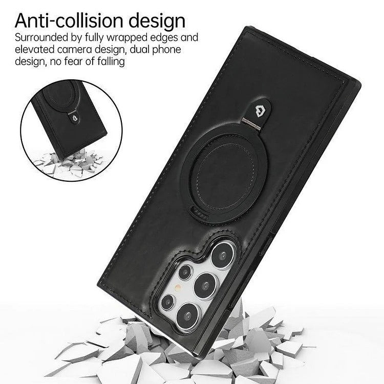 Magnetic Foldable KickStand Leather Case For Samsung