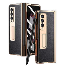 Luxury Leather Matte Finish and Plastic Cover Case ZL4 for Samsung Galaxy Z Fold4 5G